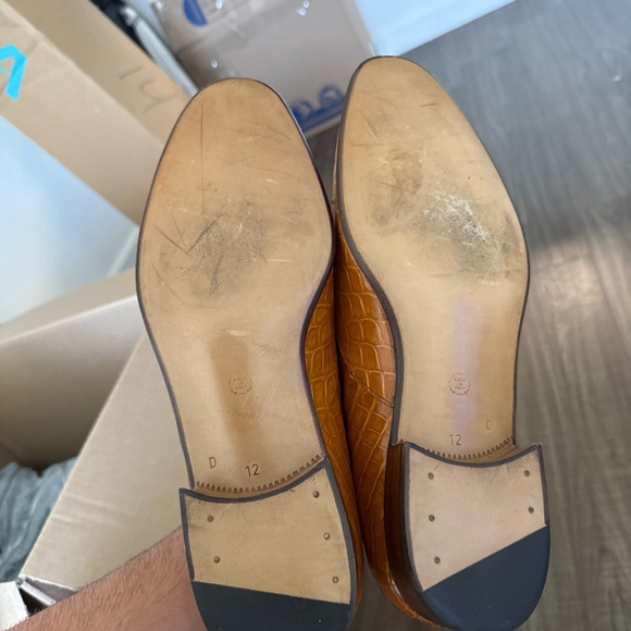 Moreschi Tan Leather Loafers with Crocodile Embossed Pattern main image 7